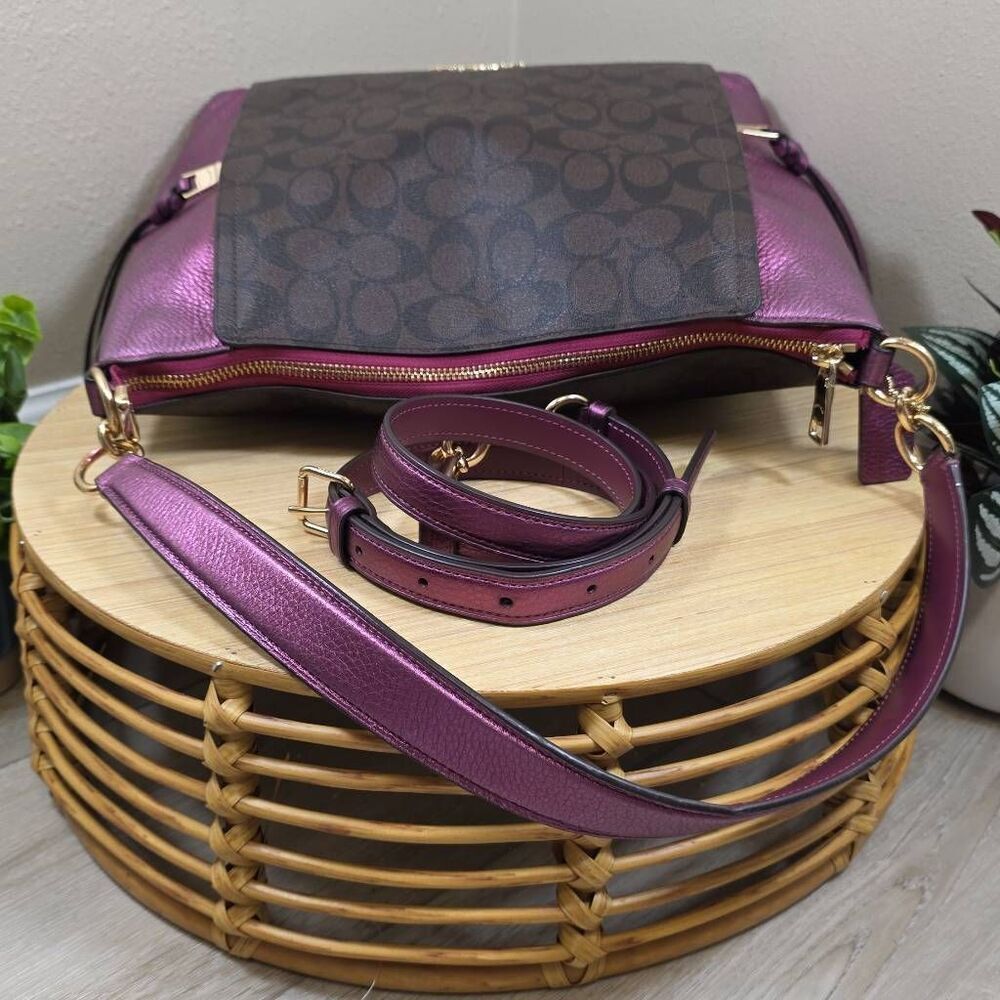 Coach Marlon Hobo in Signature Canvas and Wallet - Picture 10 of 16